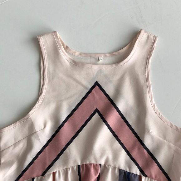 Thick striped midi sleeveless dress - Picture 3 of 4